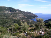 Blick auf die Bucht und Poros